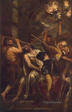  Tiziano Oil Painting - Crowning with Thorns Tiziano Titian